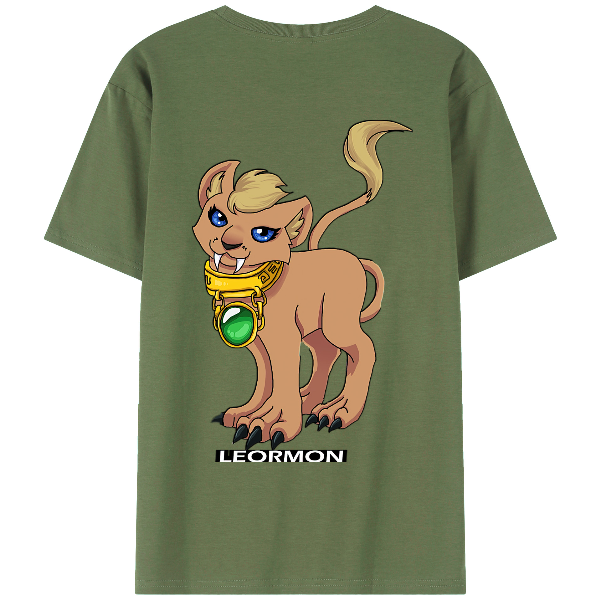（画像用） Digimon デジタルモンスター/デジモン 綿100％ メンズ半袖Tシャツ（バックプリント） 通気性